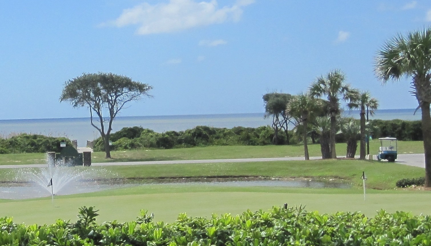 golf course and ocean Caswell Beach NC